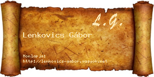 Lenkovics Gábor névjegykártya