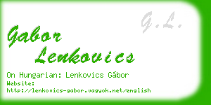 gabor lenkovics business card